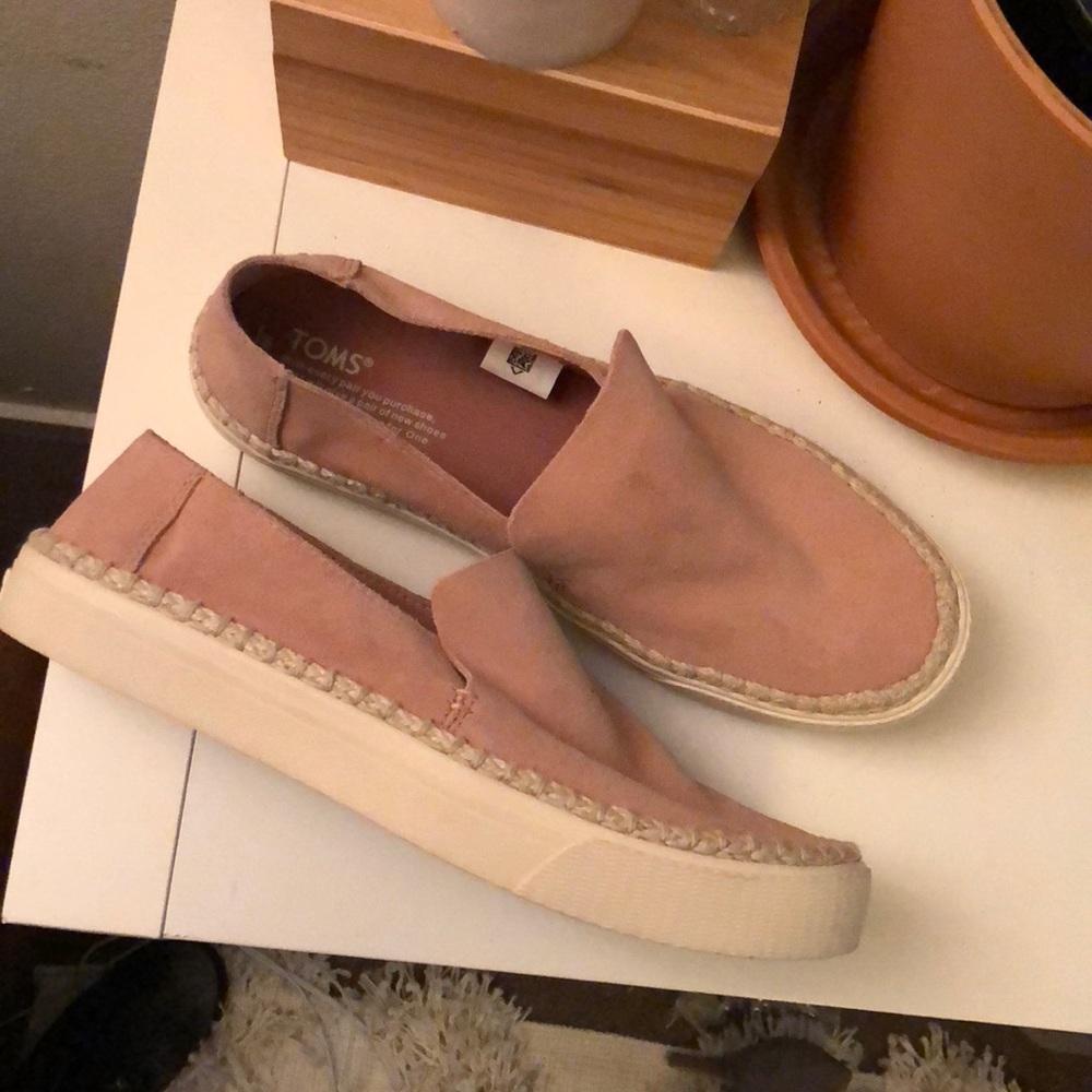 Pink Suede TOMS